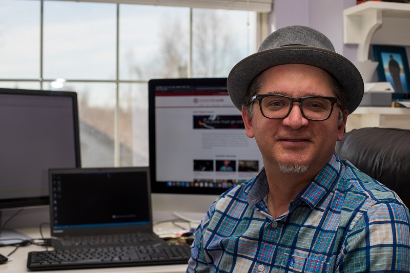 Executive Director Jason Hodges in his home office