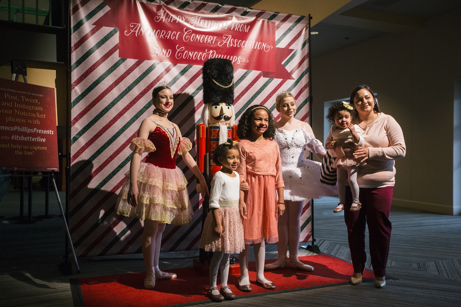 Kids posing with ballerinas